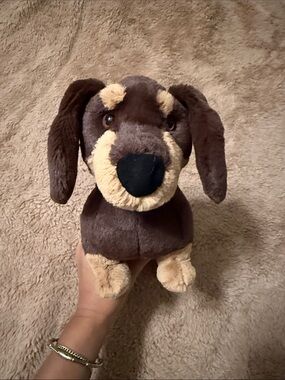 Jellycat Otto Sausage Dog Plush Dachshund Brown Soft Stuffed Animal Retired EUC